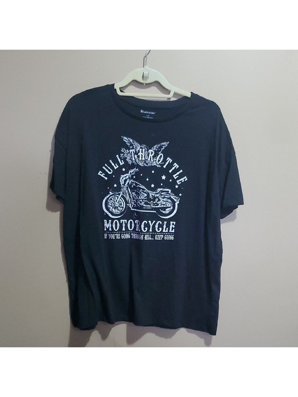 Bluenotes Unisex Black Graphic T-Shirt Size Large